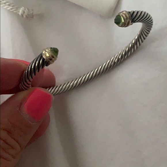 David Yurman Bracelet w Peredot and 14K Gold, 5mm - Picture 5 of 7